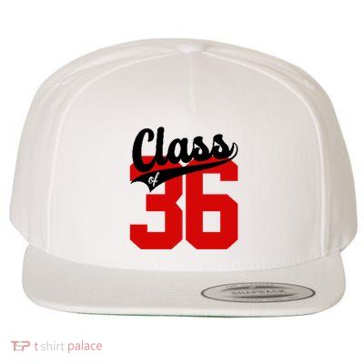 Class Of 2036 Retro Graduation Gift Wool Snapback Cap