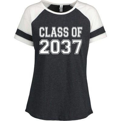 Class of 2037 grow with me Enza Ladies Jersey Colorblock Tee