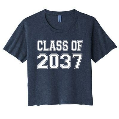 Class of 2037 grow with me Women's Crop Top Tee