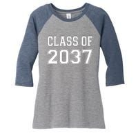 Class of 2037 grow with me Women's Tri-Blend 3/4-Sleeve Raglan Shirt