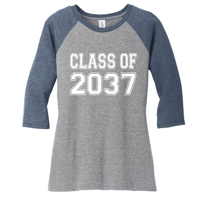 Class of 2037 grow with me Women's Tri-Blend 3/4-Sleeve Raglan Shirt