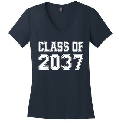 Class of 2037 grow with me Women's V-Neck T-Shirt