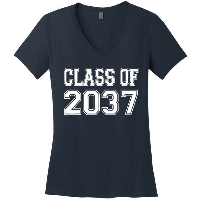 Class of 2037 grow with me Women's V-Neck T-Shirt