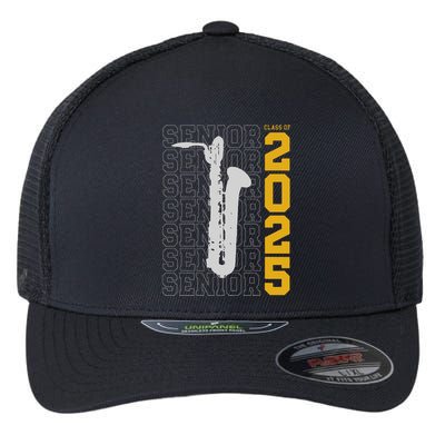 Class Of 2025 Senior Baritone Saxophone For Bari Sax Player Flexfit Unipanel Trucker Cap