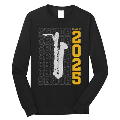 Class Of 2025 Senior Baritone Saxophone For Bari Sax Player Long Sleeve Shirt