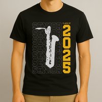 Class Of 2025 Senior Baritone Saxophone For Bari Sax Player T-Shirt