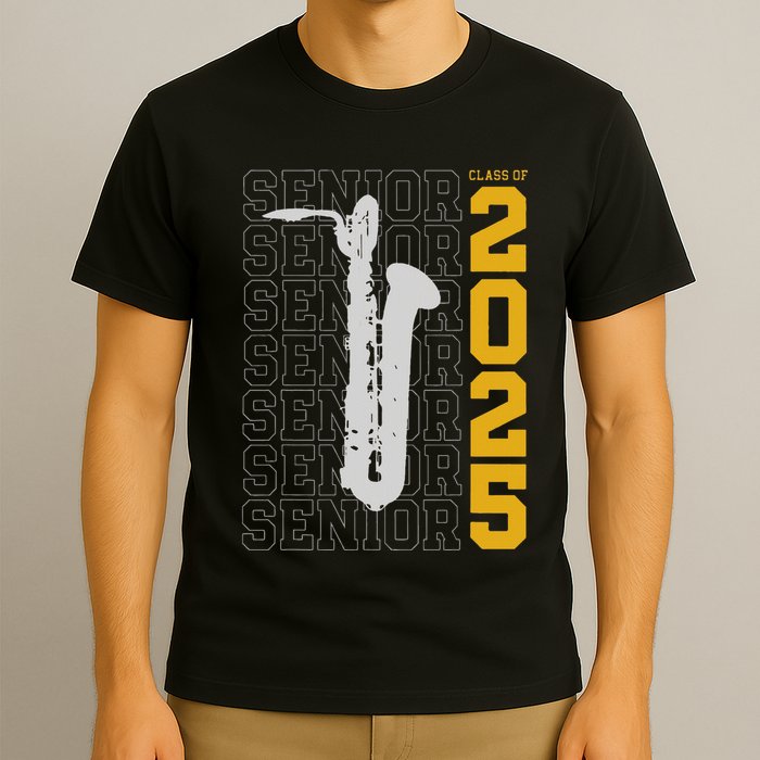 Class Of 2025 Senior Baritone Saxophone For Bari Sax Player T-Shirt