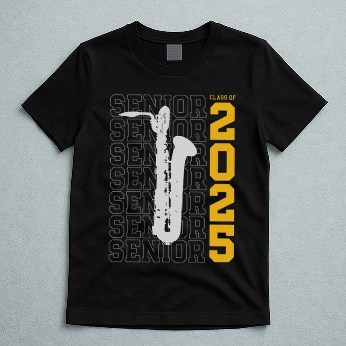 Class Of 2025 Senior Baritone Saxophone For Bari Sax Player T-Shirt