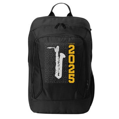 Class Of 2025 Senior Baritone Saxophone For Bari Sax Player City Backpack