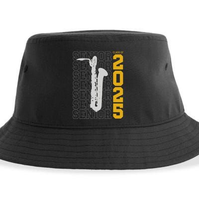 Class Of 2025 Senior Baritone Saxophone For Bari Sax Player Sustainable Bucket Hat