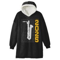 Class Of 2025 Senior Baritone Saxophone For Bari Sax Player Hooded Wearable Blanket