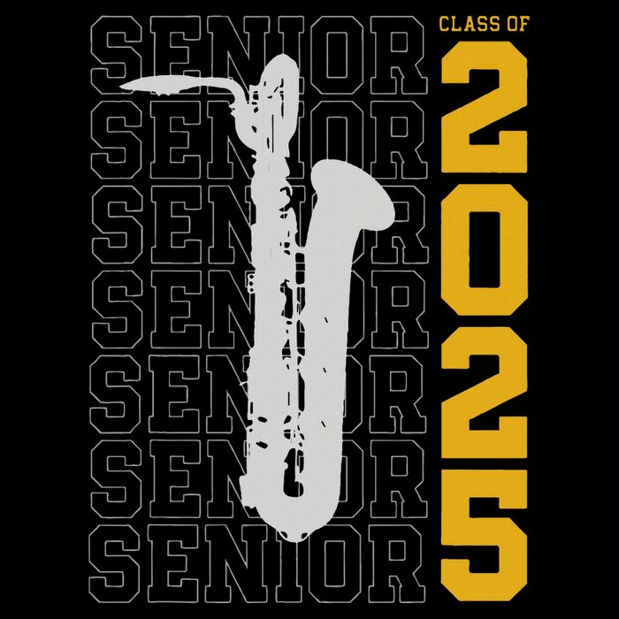 Class Of 2025 Senior Baritone Saxophone For Bari Sax Player Bucket Hat