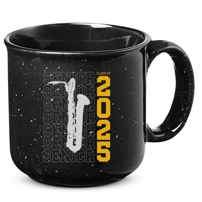 Class Of 2025 Senior Baritone Saxophone For Bari Sax Player 15oz Campfire Ceramic Mug