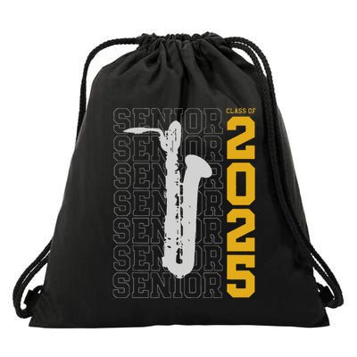 Class Of 2025 Senior Baritone Saxophone For Bari Sax Player Drawstring Bag