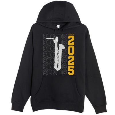 Class Of 2025 Senior Baritone Saxophone For Bari Sax Player Premium Pullover Hoodie