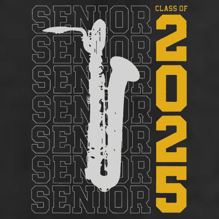 Class Of 2025 Senior Baritone Saxophone For Bari Sax Player 25L Jumbo Tote