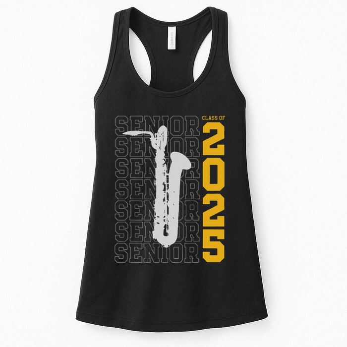 Class Of 2025 Senior Baritone Saxophone For Bari Sax Player Womens Tank Top