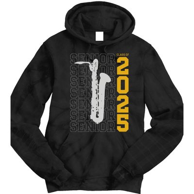 Class Of 2025 Senior Baritone Saxophone For Bari Sax Player Tie Dye Hoodie