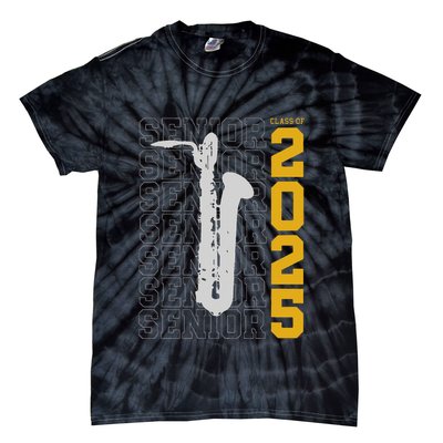 Class Of 2025 Senior Baritone Saxophone For Bari Sax Player Tie-Dye T-Shirt