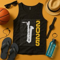 Class Of 2025 Senior Baritone Saxophone For Bari Sax Player Tank Top