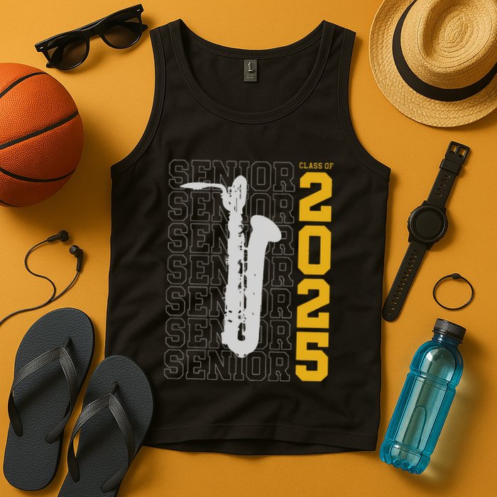 Class Of 2025 Senior Baritone Saxophone For Bari Sax Player Tank Top