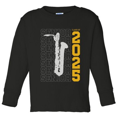 Class Of 2025 Senior Baritone Saxophone For Bari Sax Player Toddler Long Sleeve Shirt