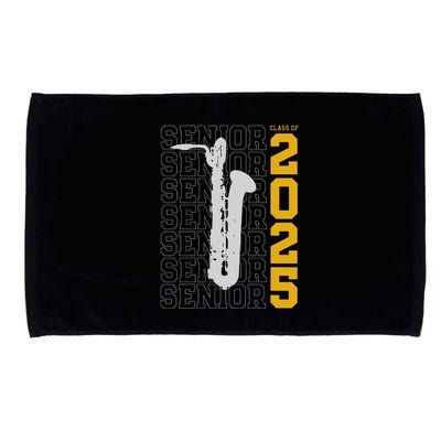 Class Of 2025 Senior Baritone Saxophone For Bari Sax Player Microfiber Hand Towel
