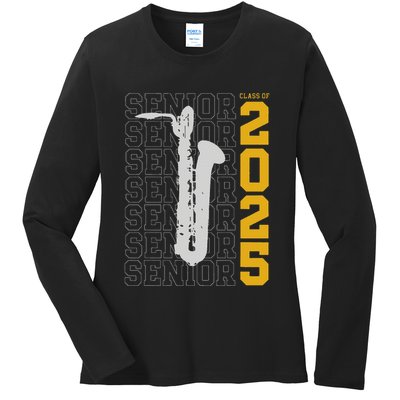 Class Of 2025 Senior Baritone Saxophone For Bari Sax Player Ladies Long Sleeve Shirt