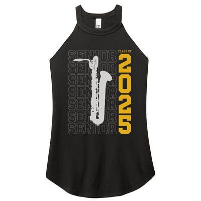 Class Of 2025 Senior Baritone Saxophone For Bari Sax Player Women's Perfect Tri Rocker Tank