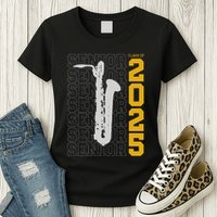 Class Of 2025 Senior Baritone Saxophone For Bari Sax Player Womens T-Shirt