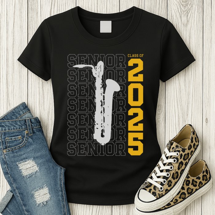 Class Of 2025 Senior Baritone Saxophone For Bari Sax Player Womens T-Shirt