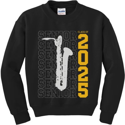 Class Of 2025 Senior Baritone Saxophone For Bari Sax Player Kids Sweatshirt