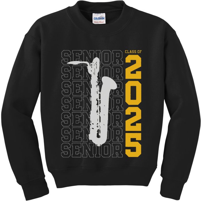 Class Of 2025 Senior Baritone Saxophone For Bari Sax Player Kids Sweatshirt