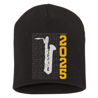 Class Of 2025 Senior Baritone Saxophone For Bari Sax Player Short Acrylic Beanie