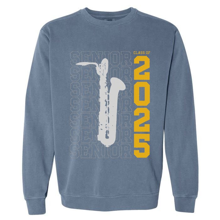 Class Of 2025 Senior Baritone Saxophone For Bari Sax Player Garment-Dyed Sweatshirt
