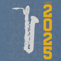 Class Of 2025 Senior Baritone Saxophone For Bari Sax Player Garment-Dyed Sweatshirt