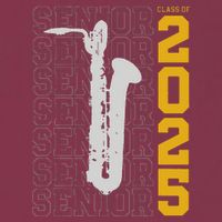 Class Of 2025 Senior Baritone Saxophone For Bari Sax Player 16oz Travel Tumbler