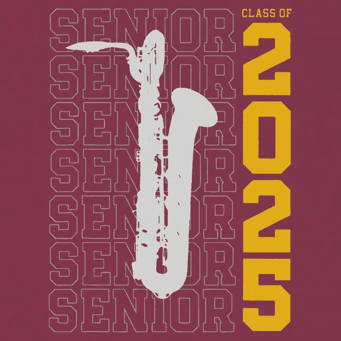 Class Of 2025 Senior Baritone Saxophone For Bari Sax Player 16oz Travel Tumbler