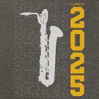 Class Of 2025 Senior Baritone Saxophone For Bari Sax Player Cotton Canvas Backpack