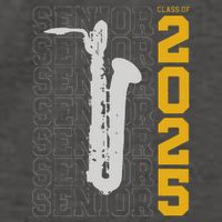 Class Of 2025 Senior Baritone Saxophone For Bari Sax Player Vector Backpack