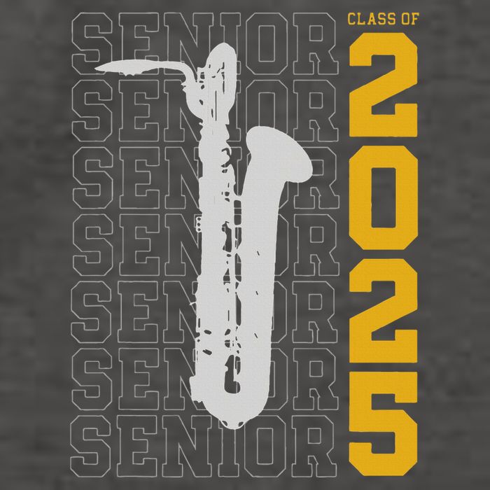 Class Of 2025 Senior Baritone Saxophone For Bari Sax Player Vector Backpack