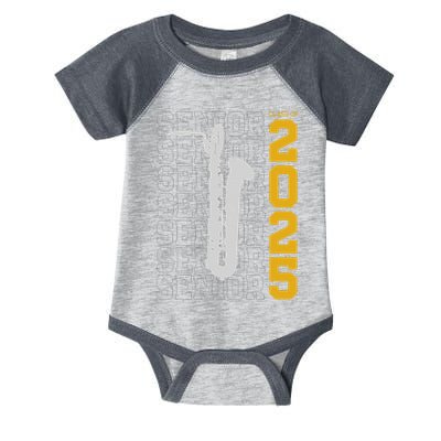 Class Of 2025 Senior Baritone Saxophone For Bari Sax Player Infant Baby Jersey Bodysuit