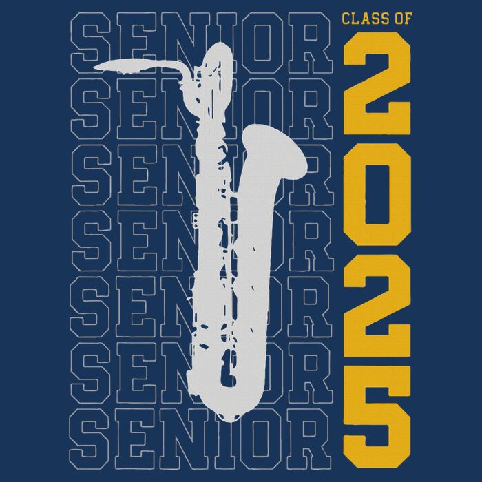 Class Of 2025 Senior Baritone Saxophone For Bari Sax Player Infant Baby Jersey Bodysuit
