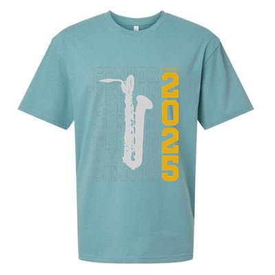 Class Of 2025 Senior Baritone Saxophone For Bari Sax Player Sueded Cloud Jersey T-Shirt