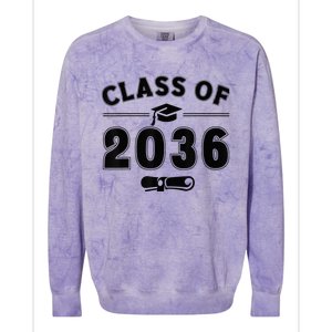 Class of 2036 First Day of School Graduation Colorblast Crewneck Sweatshirt