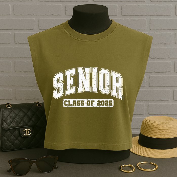 Class Of 2025 Senior 2025 Graduation 2025 Back To School Garment-Dyed Women's Muscle Tee