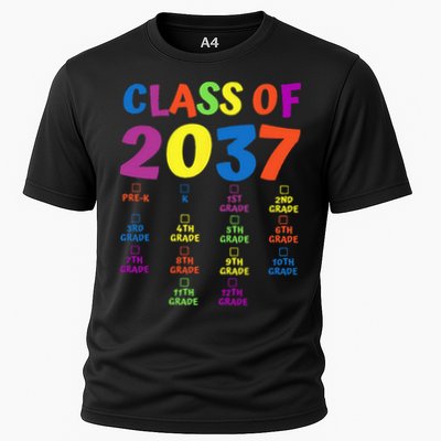 Class Of 2037 Grow With Me PreK Space For Checkmarks Cooling Performance Crew T-Shirt