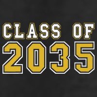 Class Of 2035 Graduation First Day Of Kindergarten PreK Gift 7 Panel Mesh Trucker Snapback Hat