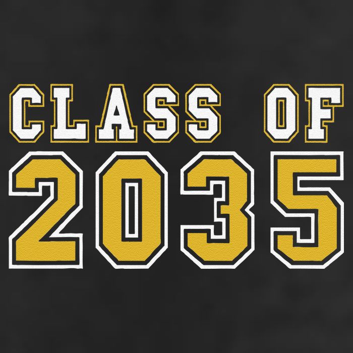 Class Of 2035 Graduation First Day Of Kindergarten PreK Gift 7 Panel Mesh Trucker Snapback Hat