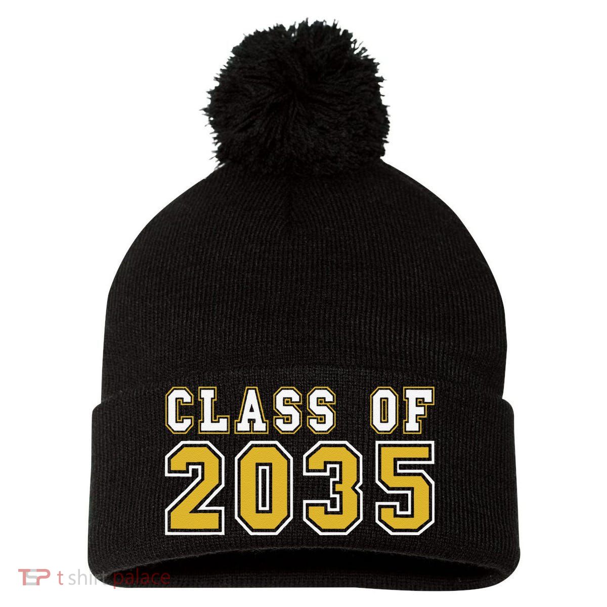 Class Of 2035 Graduation First Day Of Kindergarten PreK Gift Pom Pom 12in Knit Beanie